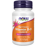 NOW Vitamin D3 2000 IU 120 Softgels ช่วยเสริมสร้างกระดูก ป้องกันกระดูกพรุน ป้องกันกระดูกบาง ช่วยเพิ่มภูมิคุ้มกันหวัด โควิท19 Covid