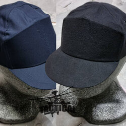 หมวกแก๊ปยางยืด ดำ/กรมท่า