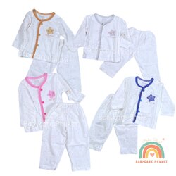 ชุดกระดุมหน้า แขนยาวขายาว ผ้าคัตตอล เด็กแรกเกิด