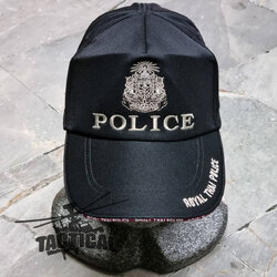 หมวกแก๊ป แผ่นดิน POLICE ขอบหนา ซิปหลัง