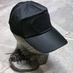 หมวกแก๊ป ซิปหลัง ดำ มีตีนตุ๊กแก