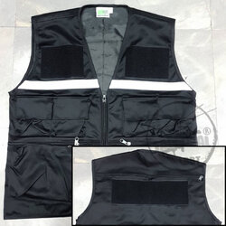 เสื้อกั๊ก ดำ ตีนตุ๊กแก แถบหน้า