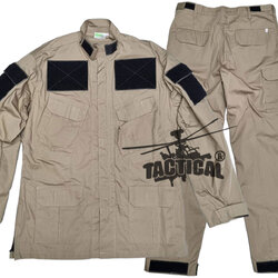 ชุดเวส ACU กระเป๋าเฉียง 4 กระเป๋า ผ้ากันลม สีกากี