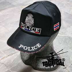 หมวกแก๊ป แผ่นดินใหม่ POLICE ซิปหลัง