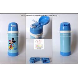 ✅กระติกน้ำมิกกี้เมาส์ Disney Mickey Mouse สีฟ้า สกรีนลายด้านเดียว แถมฟรี!! ถุงหุ้มช่วยรักษาอุณหภูมิ1ถุงและแปรงล้างหลอด1ชิ้นค่ะ^^