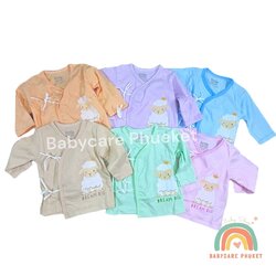 เสื้อเด็กแรกเกิด แขนยาว ผ้าคัตตอล เนื้อนิ่ม