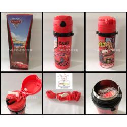 กระติกน้ำ Cars McQueen สีแดงดำ เก็บอุณหภูมิได้ ร้อน-เย็น Disney สีสดลายสกรีนชัดเจนค่ะ