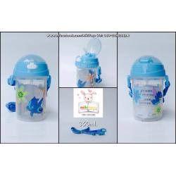 กระติกน้ำ สติทช์ Stitch ขนาด350ml. สีฟ้า ท่อนล่างขุ่น (ฟรีค่าจัดส่ง)
