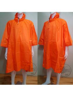 เสื้อกันฝนค้างคาว สีส้ม (ผ้าดี)