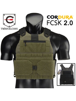 ปลอกเสื้อเกราะ FCSK 2.0 Plate Carrier ยี่ห้อ Twinfalcons (งานแท้)