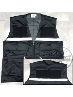 เสื้อกั๊ก ดำ ตีนตุ๊กแก แถบหน้า-หลัง