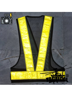 เสื้อสะท้อนแสง ดำแถบเหลือง (แถบ 2.7 นิ้ว)