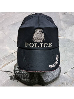 หมวกแก๊ป แผ่นดิน POLICE ขอบหนา ซิปหลัง