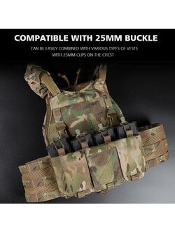 เพ้าแม็กกาซีน 5.56 แบบ 4 ช่อง (Velcro Front Panel)