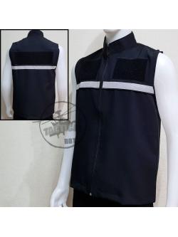 เสื้อกั๊กตร.ดำ แถบสะท้อนแสงหน้า-หลัง ยี่ห้อ TACTICAL