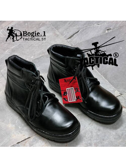 รองเท้าหุ้มข้อสั้นสีดำ รุ่น POLICE SHOES (PS) ซิป/ไม่ซิป