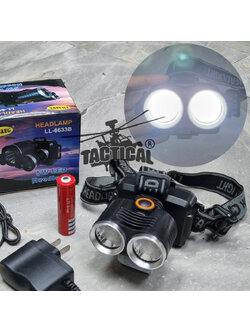 ไฟฉายคาด 2 หัว LED แบบชาร์จไฟได้