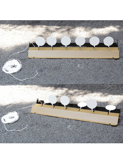 เป้าเพลทเหล็ก สำหรับฝึกซ้อมยิงปืนบีบีกัน รุ่นตั้งพื้นแถวเรียง