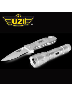 (SALE) ชุด Combo UZI ไฟฉาย + มีดพับ