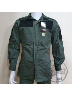 (SALE) ชุดเวส ACU เขียว (กป.ล้วง) มีอินธนู มีซิปข้าง