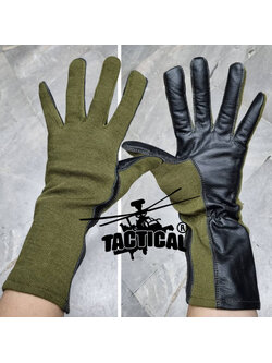 (SALE) ถุงมือนักบิน Nomex (Leather + Fabric Glove)