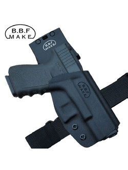 ซองปืนพกนอก + เพลทต่ำ รัดขา B.B.F Make Kydex Holster