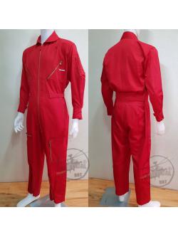 ชุดหมีเปิดซิป สีแดง