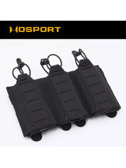 ซองแม็กกาซีน M4 (Lightweight Triple Elastic Mag Pouch) ยี่ห้อ Wosport