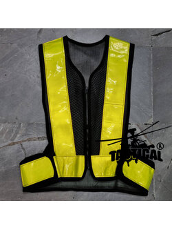 เสื้อสะท้อนแสง ดำแถบเหลือง ซิป (แถบ 3 นิ้ว)