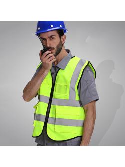 เสื้อสะท้อนแสง เนื้อผ้า-แถบสีเทา มีกระเป๋า