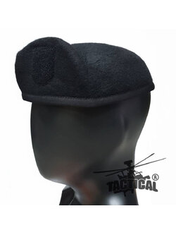 หมวกเบเร่ต์จัดทรง ขอบผ้า BBT สีดำ อย่างดี