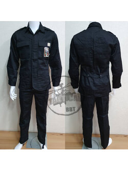 (SALE) ชุดเวสดำ 4 กป.ตรง (ผ้ากำมะดิน) รุ่น G