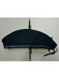 หมวกเบเร่ต์ ขอบหนัง ดำ ตีนตุ๊กแก