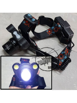 ไฟฉายคาด 3 หัว LED แบบชาร์จไฟได้