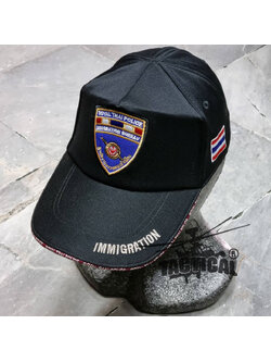 หมวกแก๊ป ตรวจคนเข้าเมือง ขอบหนา ซิปหลัง