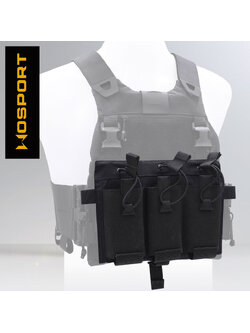 ซองแม็กกาซีน M4 Triple Elastic Plate (Wosport)