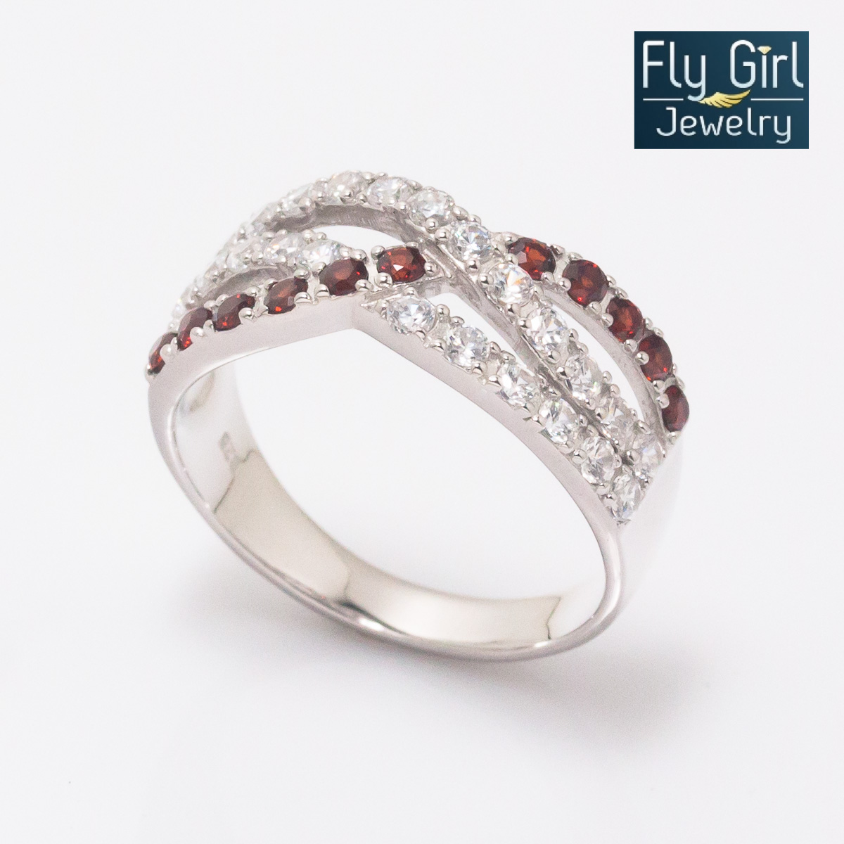 แหวนเงินแท้ พลอยโกเมนแท้(ราศีมังกร)