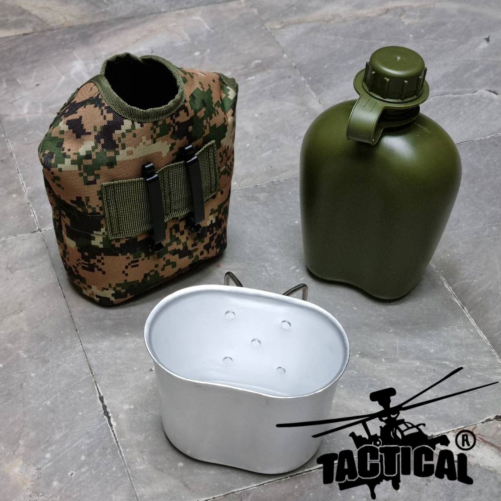 กระติกน้ำพร้อมปลอก มีกระทะ สกรีน US