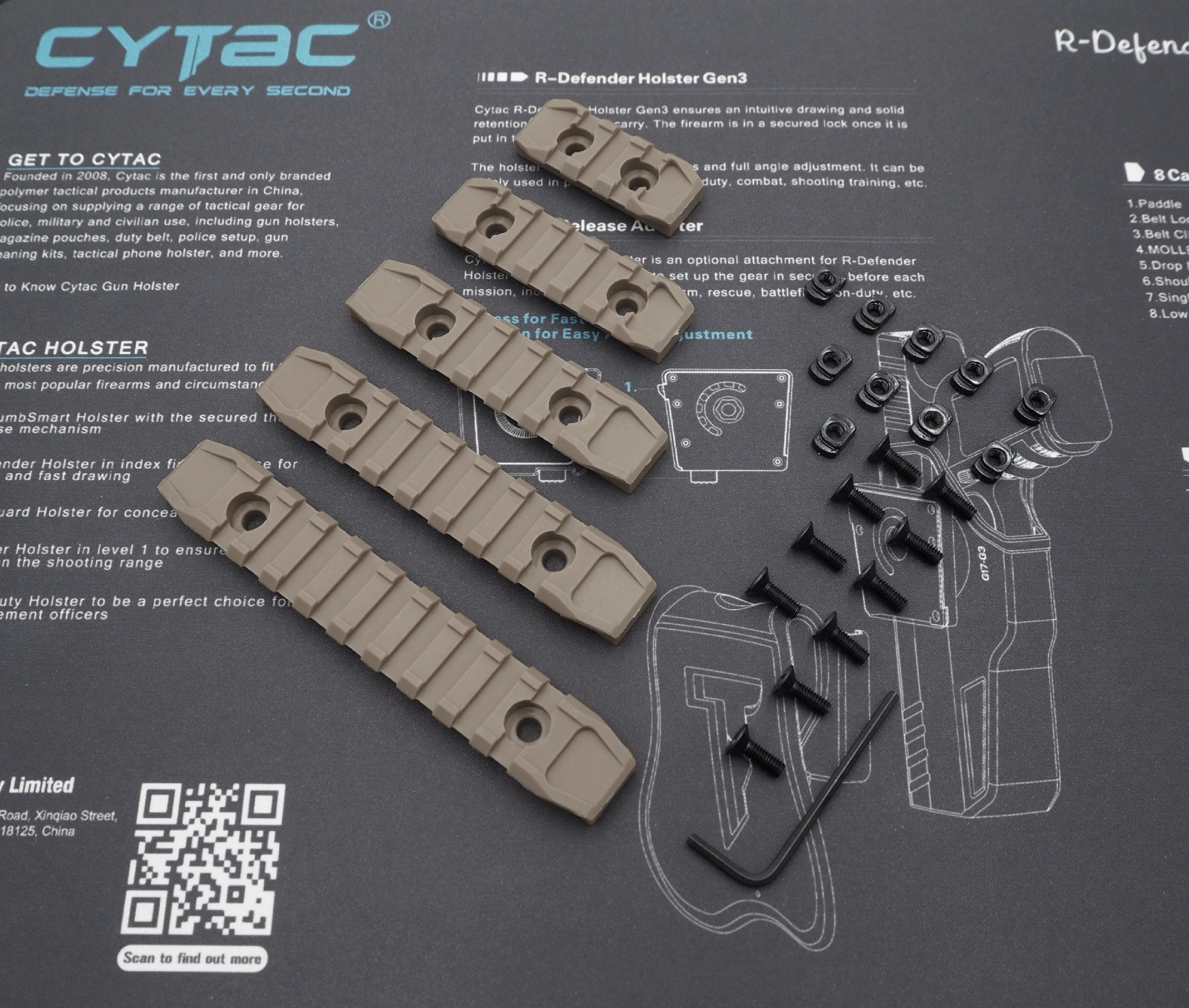 รางเสริม M-Lok Polymer (5 ชิ้น)