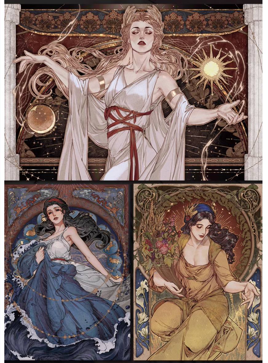 การเดินทางของภูต: เทคนิคการวาดภาพประกอบสไตล์อาร์ตนูโว