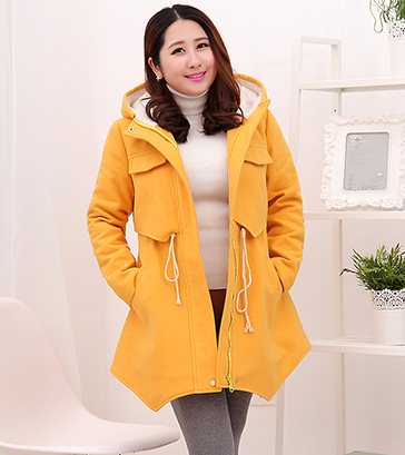 PreOrderคนอ้วน - เสื้อโค้ทกันหนาวแฟชั่น ไซส์ใหญ่ คนอ้วน แฟชั่นเกาหลี ไม่หนามาก ข้างในเป็นขนสัตว์ มีHood สี : น้ำเงิน / กุหลาบ / ม่วงอ่อน/ แดง / เหลือง