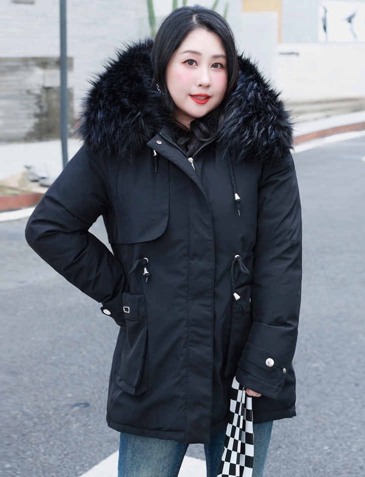 2324-0067 เสื้อกันหนาวไซส์ใหญ่ บุกำมะหยี่ด้านใน มีเฟอร์ ตัวนี้ไม่ผิดหวังแน่นอน