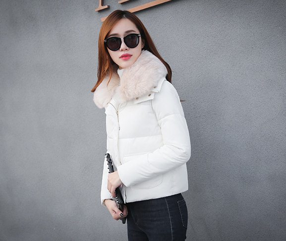 PreOrderคนอ้วน - เสื้อกันหนาว แจ๊คเก็ตบุนุ่น ขนเฟอร์อุ่น ถอดได้ สี : ขาว / ชมพู / ดำ