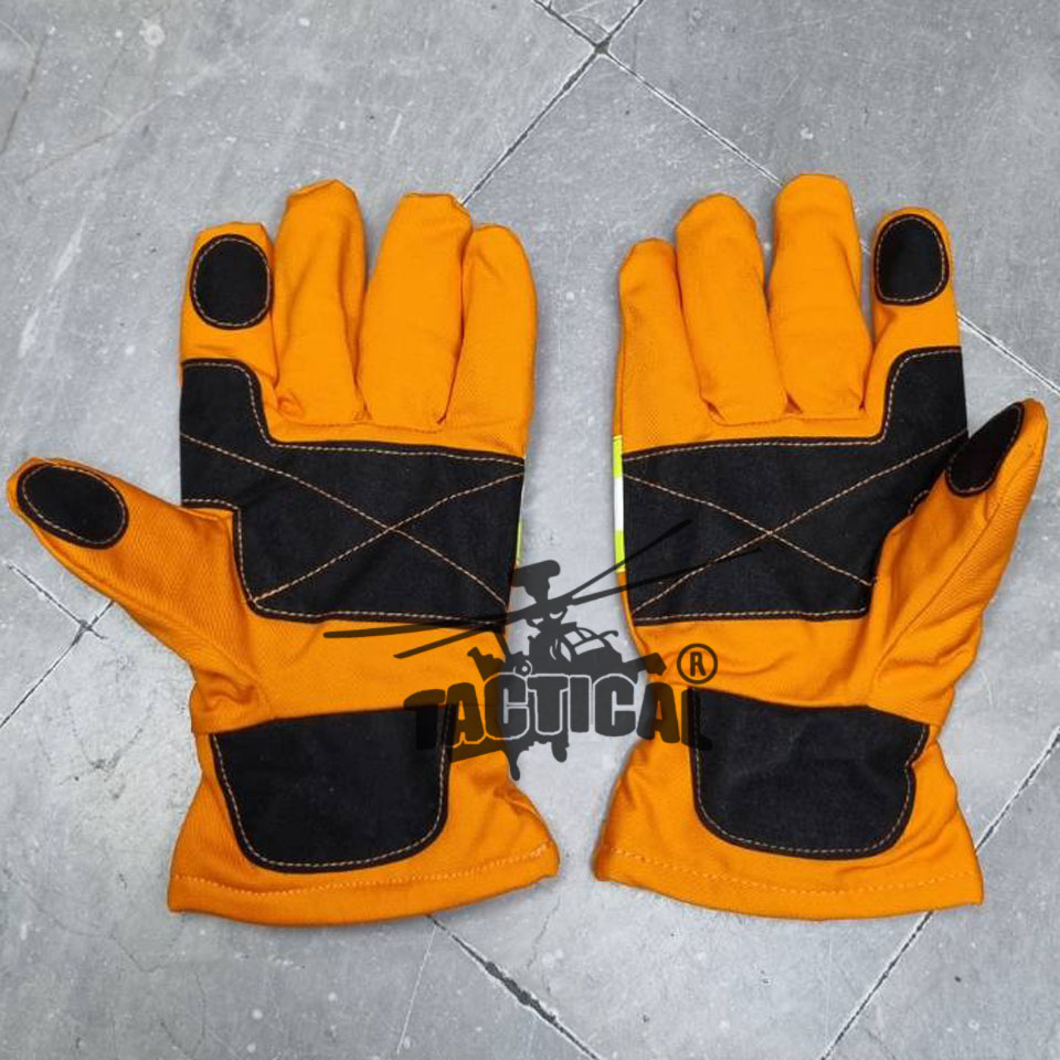 ถุงมือดับเพลิง กันเปลวไฟ มีแถบสะท้อนแสง