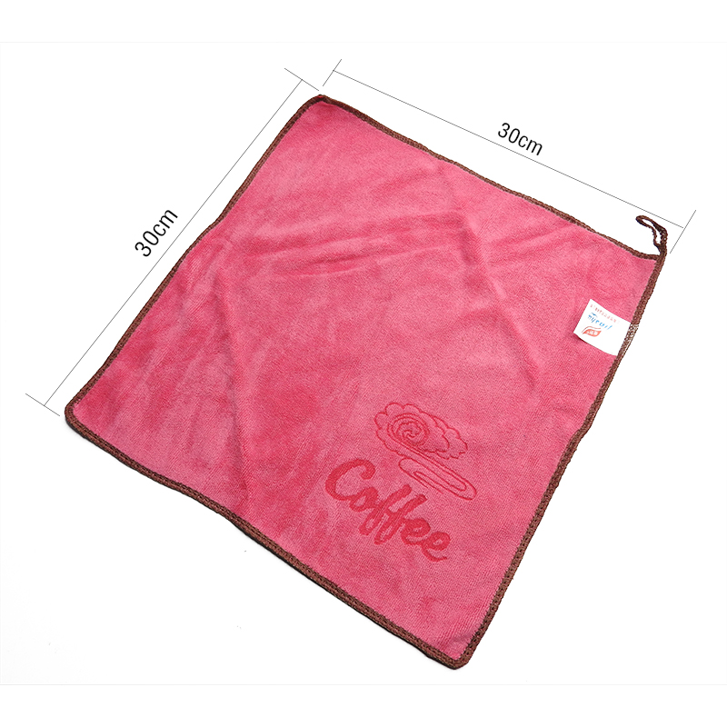 ผ้าเช็ดแก้วมีหูแขวน สกรีน coffee แพ็ค 3 ผืน 1610-634