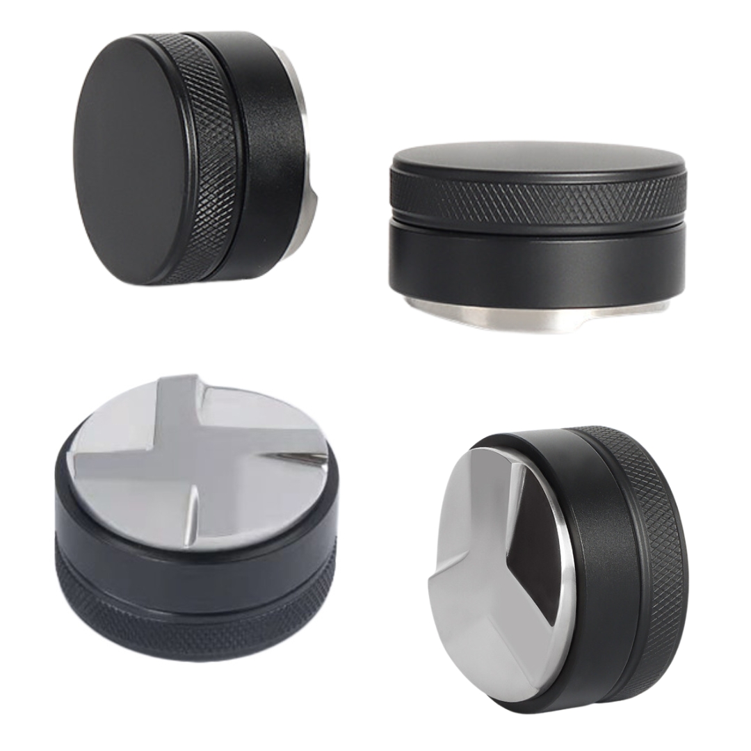 แทมเปอร์มาการอนที่กดผงกาแฟขนาด 58 mm. ปรับระดับได้ หน้ากดใบพัด หนัก 477 กรัม รหัส 0388