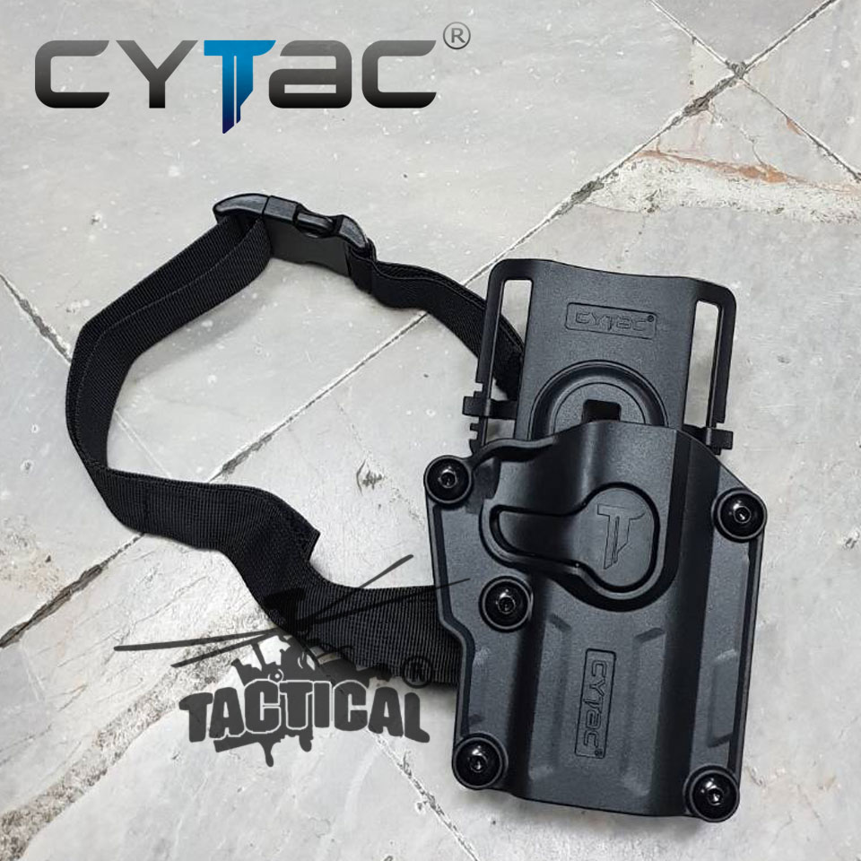 (งานแท้) ซองปืน Mega-Fit + เพลทลดต่ำ + รัดขา ยี่ห้อ Cytac
