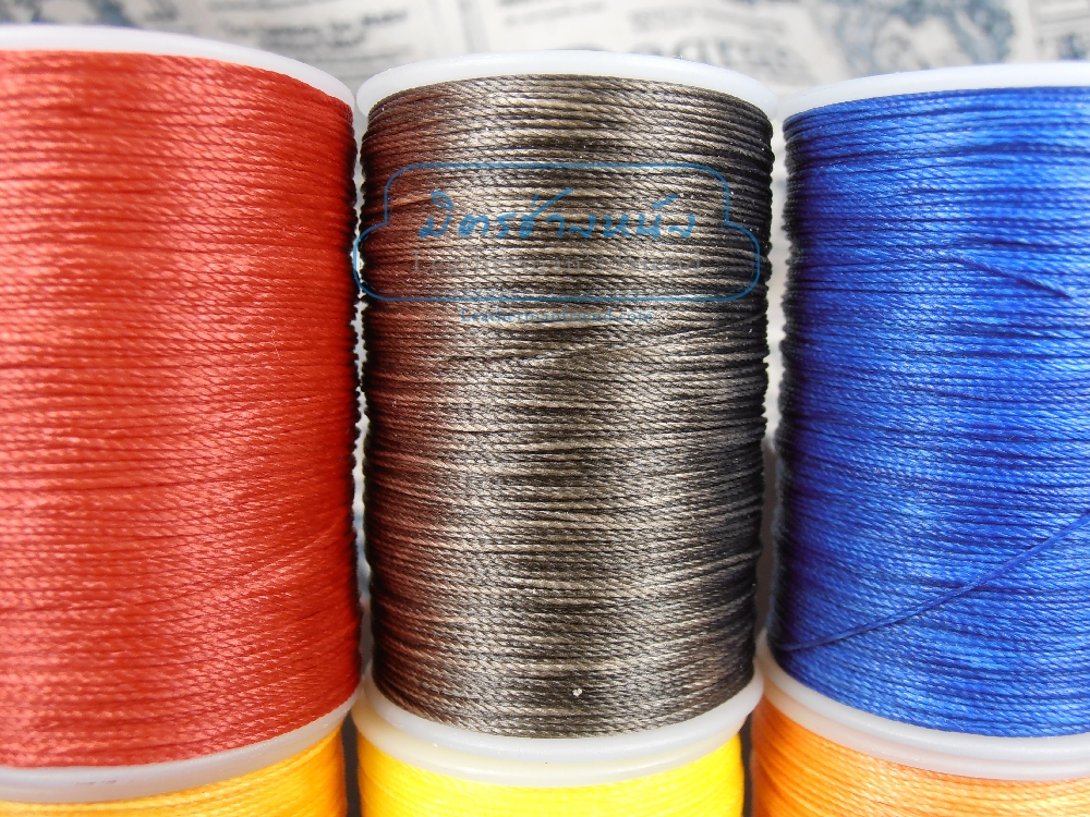 ด้ายเทียนนอก แบบเกลียวถักกลม 0.45 มิล แบบสีๆ F11-F16