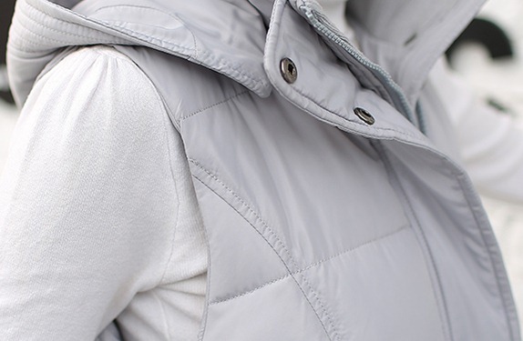 Pre-LD014 - Preเสื้อกันหนาว - เสื้อกั๊กกันหนาว มี Hood(ถอดได้) สี : แดง / ดำ / เขียว / ขาว / ชมพู / เทาอ่อน