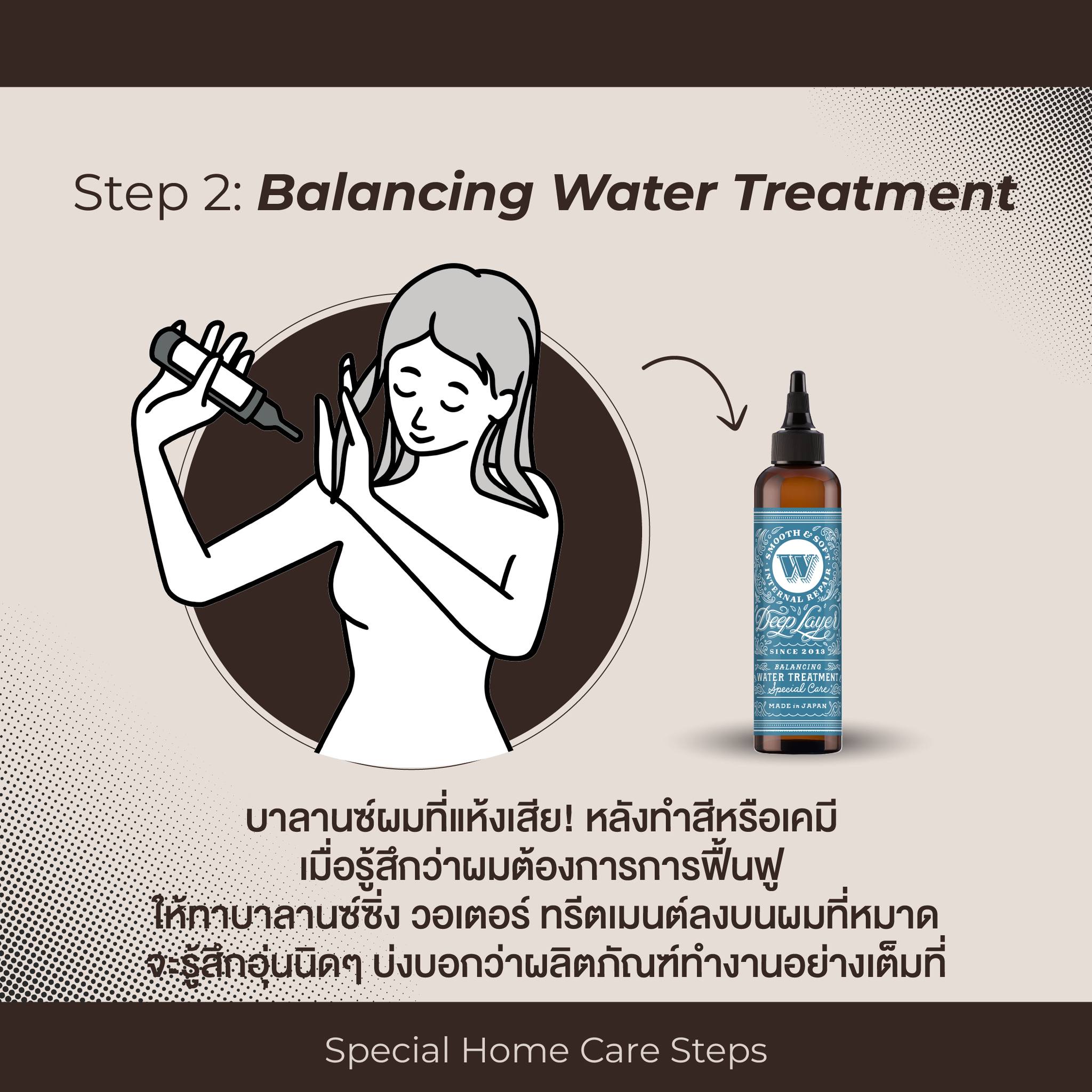 𝗕𝗔𝗟𝗔𝗡𝗖𝗜𝗡𝗚 𝗪𝗔𝗧𝗘𝗥 𝗧𝗥𝗘𝗔𝗧𝗠𝗘𝗡𝗧 ขนาด 200มล Water Treatment บำรุงเส้นผม ให้หาย